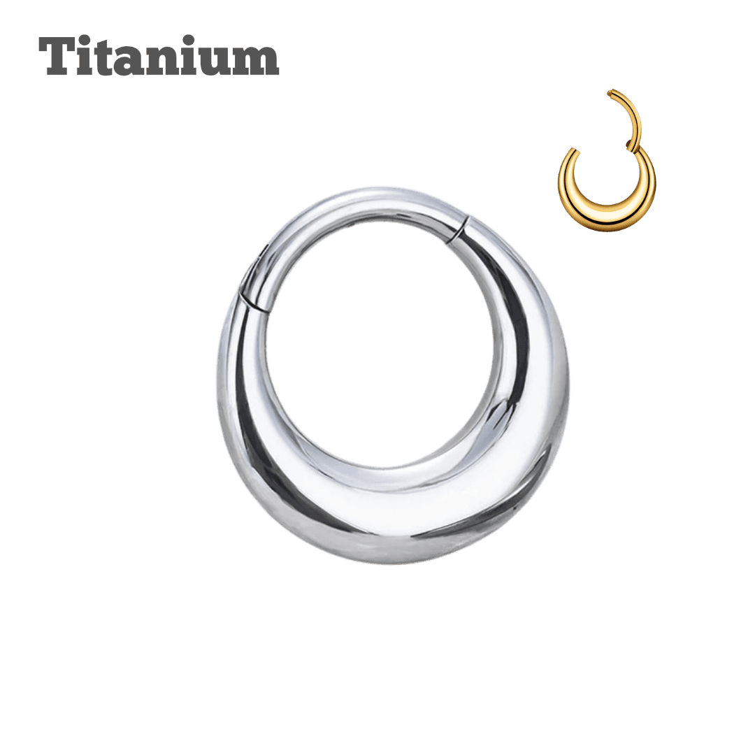 Titanium Jasmine Hinged Hoop