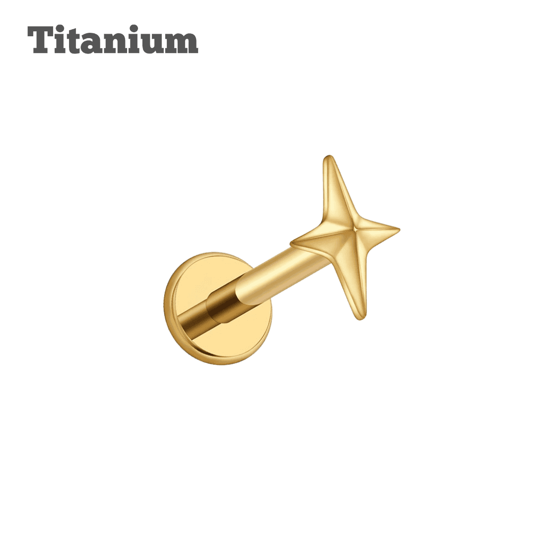 gold color tragus piercing jewelry titanium sparkle