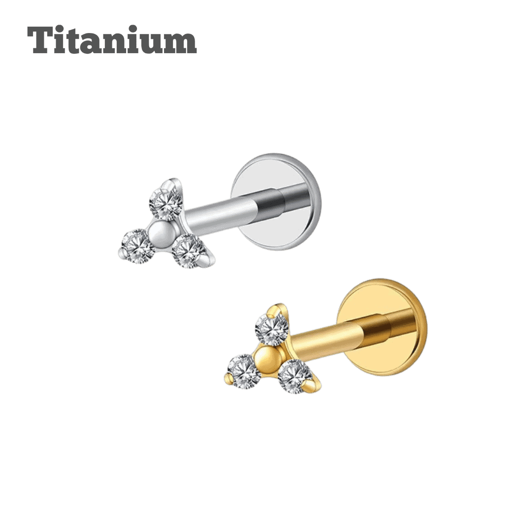 Titanium Tiny Trinity Threaded Labret