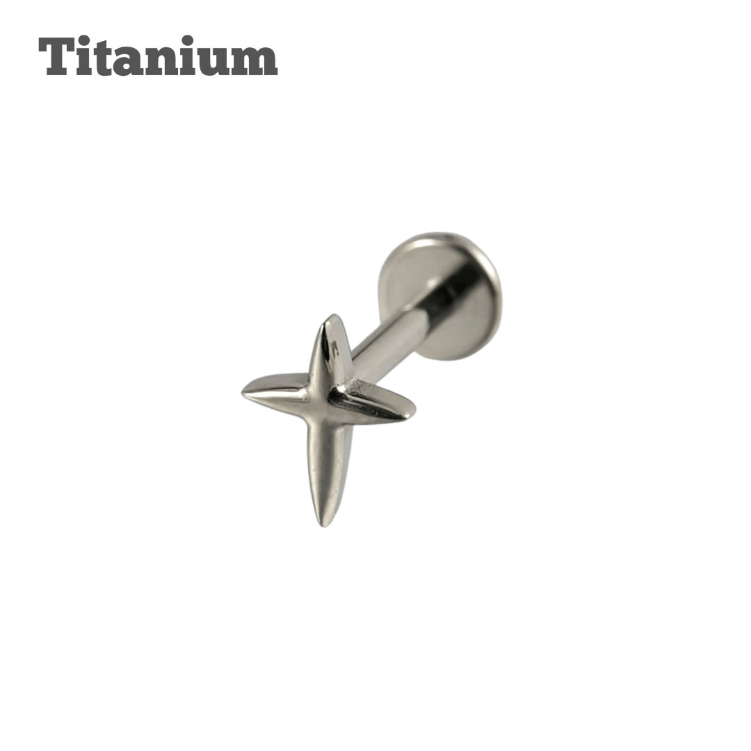 Titanium Twinkle Threaded Labret