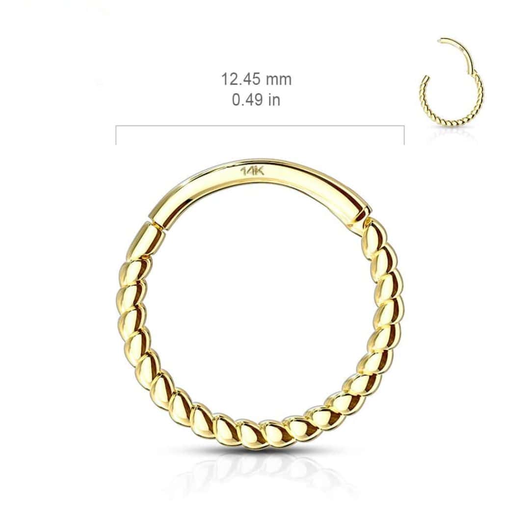 jewelry size twisted hoop